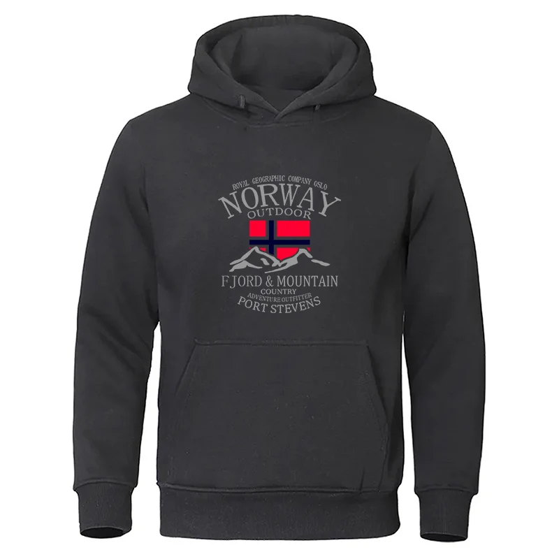 Winter Clothing Norway - Felpe con cappuccio Norvegia Fjord Mountain
