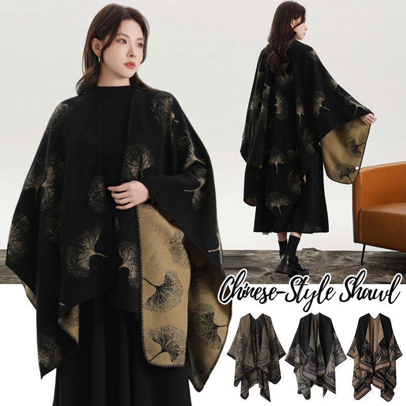 Winter Clothing Ideas - Scialle lavorato a maglia stampato per