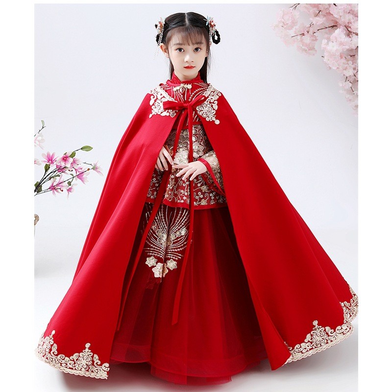 Winter Clothing Kids - Costume Hanfu Cheongsam per Bambine, Abbigliamento