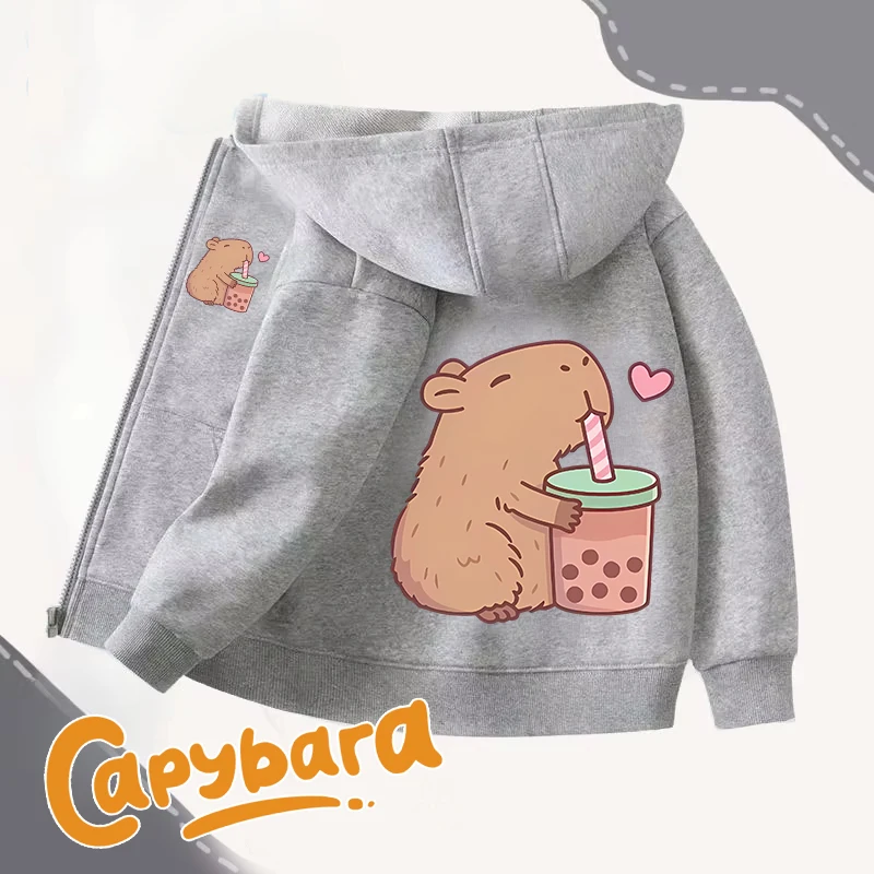 Winter Clothing For Boys - Capybara Felpe con cerniera Cappotti Ragazza